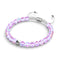 Ultraviolet | Argent | Bracelet de perles en macramé de verre Galaxy